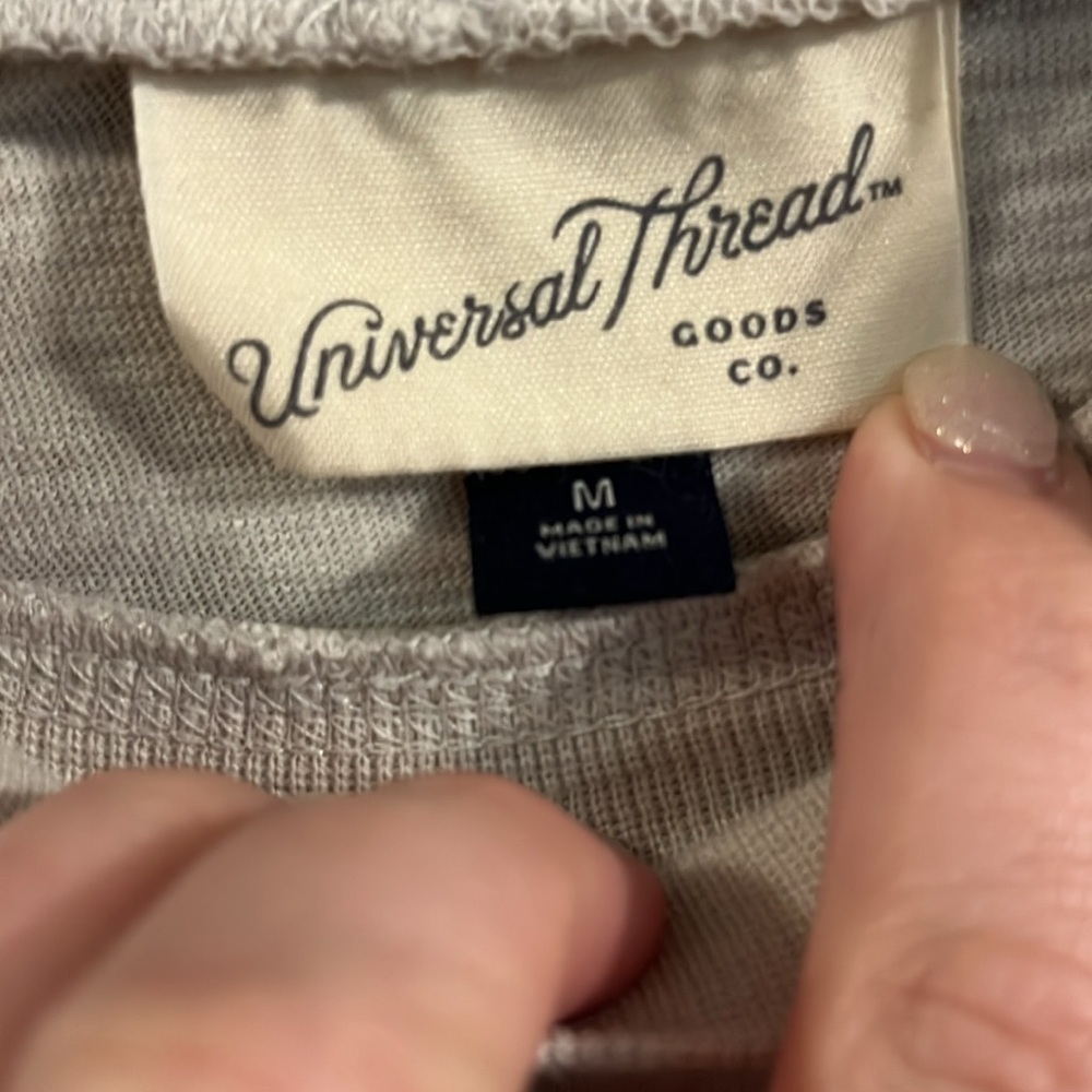 Universal Thread Mock Neck Light Gray T Shirt Dre… - image 8